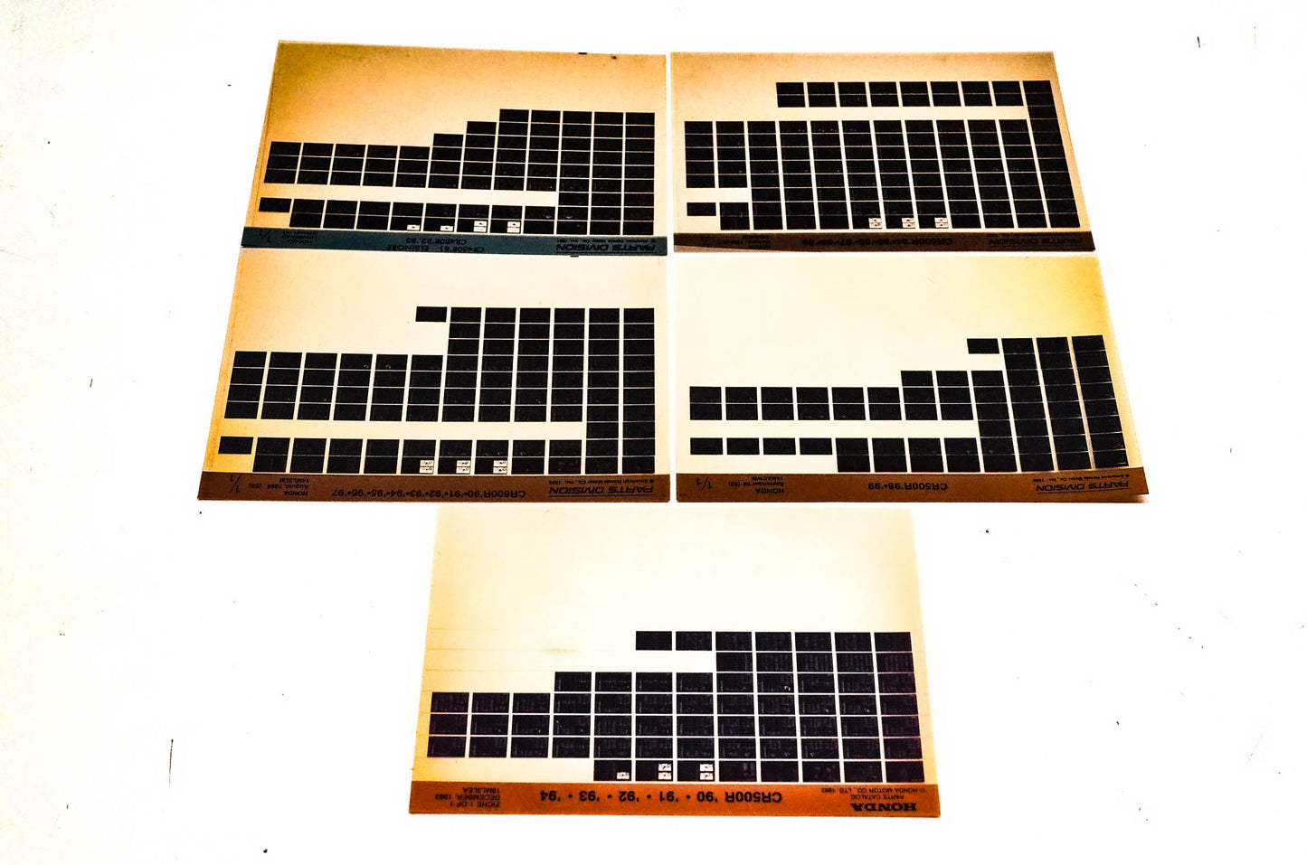 OEM Honda 14KA5BEA-AH CR450R CR480R CR500R Microfiche Lot Of 5