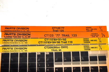 OEM Honda CT110 CT125 CT200 Trail Microfiche Lot Of 4