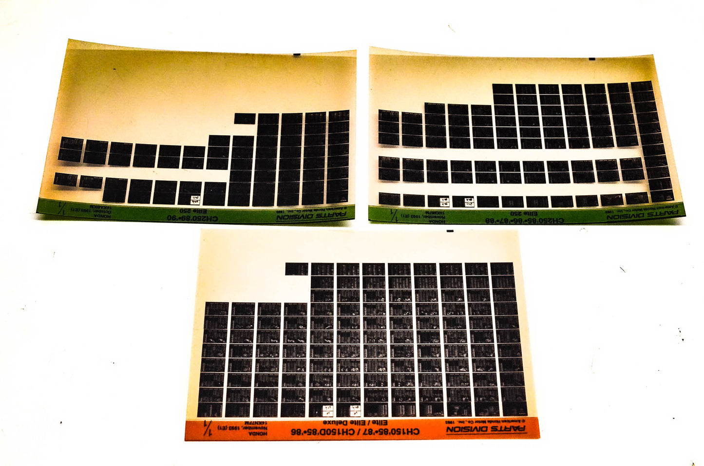 OEM Honda 14KN7FM CH150 /D CH250 Microfiche Lot Of 3