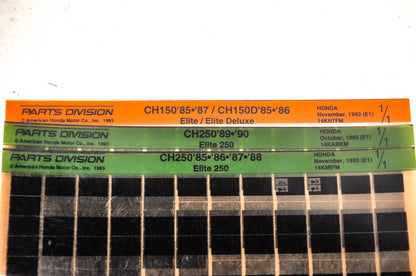 OEM Honda 14KN7FM CH150 /D CH250 Microfiche Lot Of 3