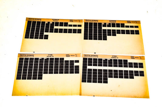OEM Honda 14174AM C70 C70K1 C70M Microfiche Lot Of 4