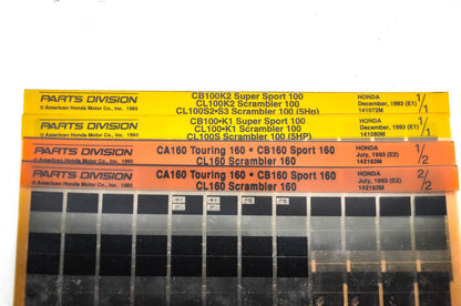OEM Honda CB100 CL100/S CA160 CL160 CB160 Microfiche Lot Of 3