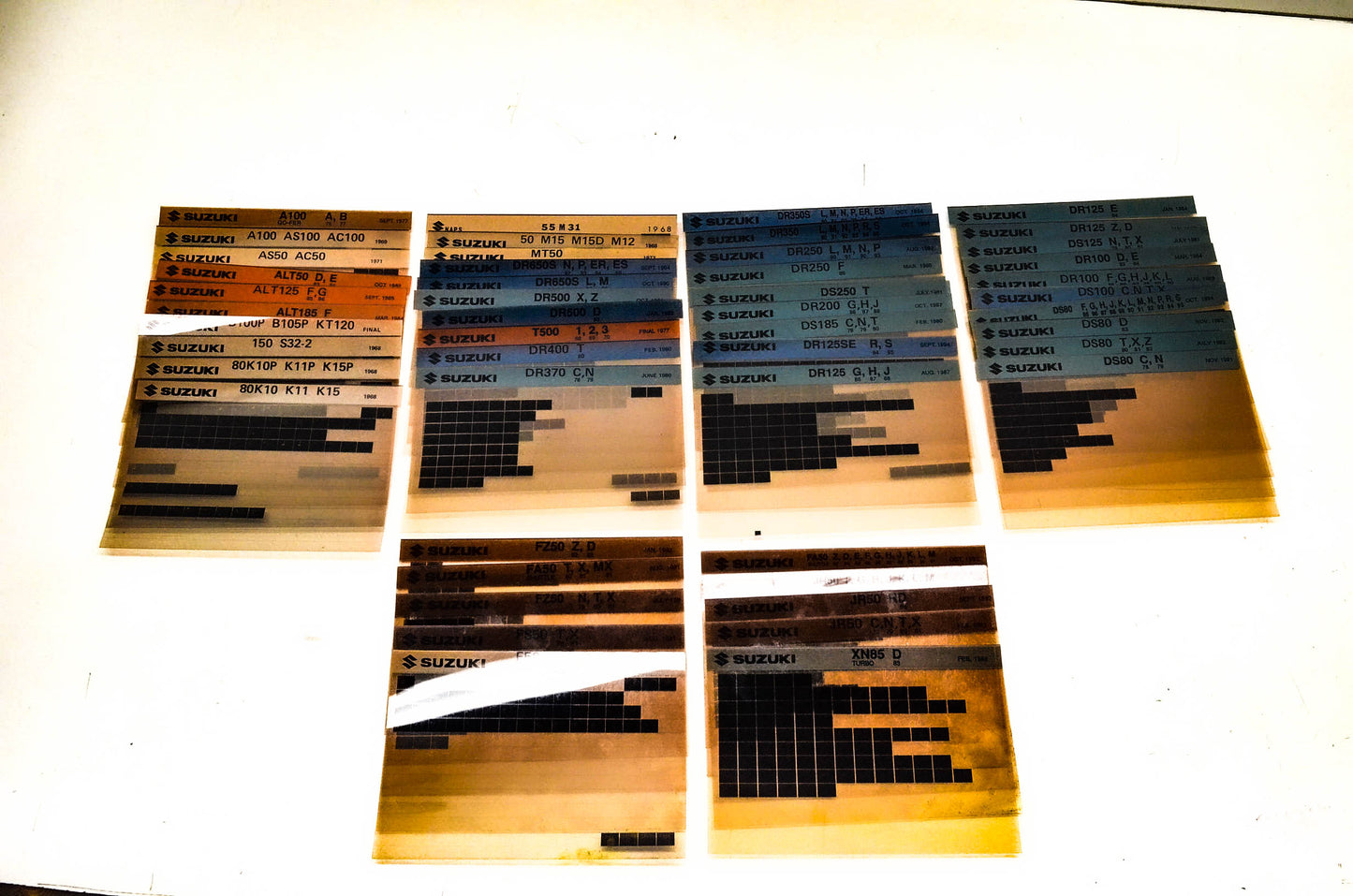 OEM Suzuki Microfiche Lot Of 50