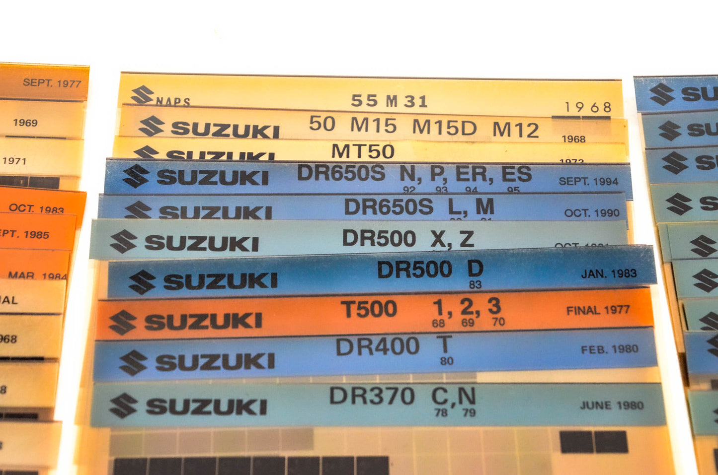 OEM Suzuki Microfiche Lot Of 50
