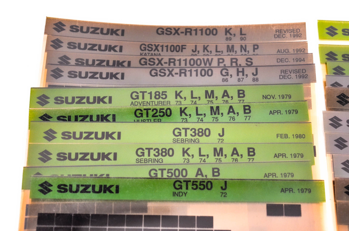 OEM Suzuki Microfiche Lot Of 40