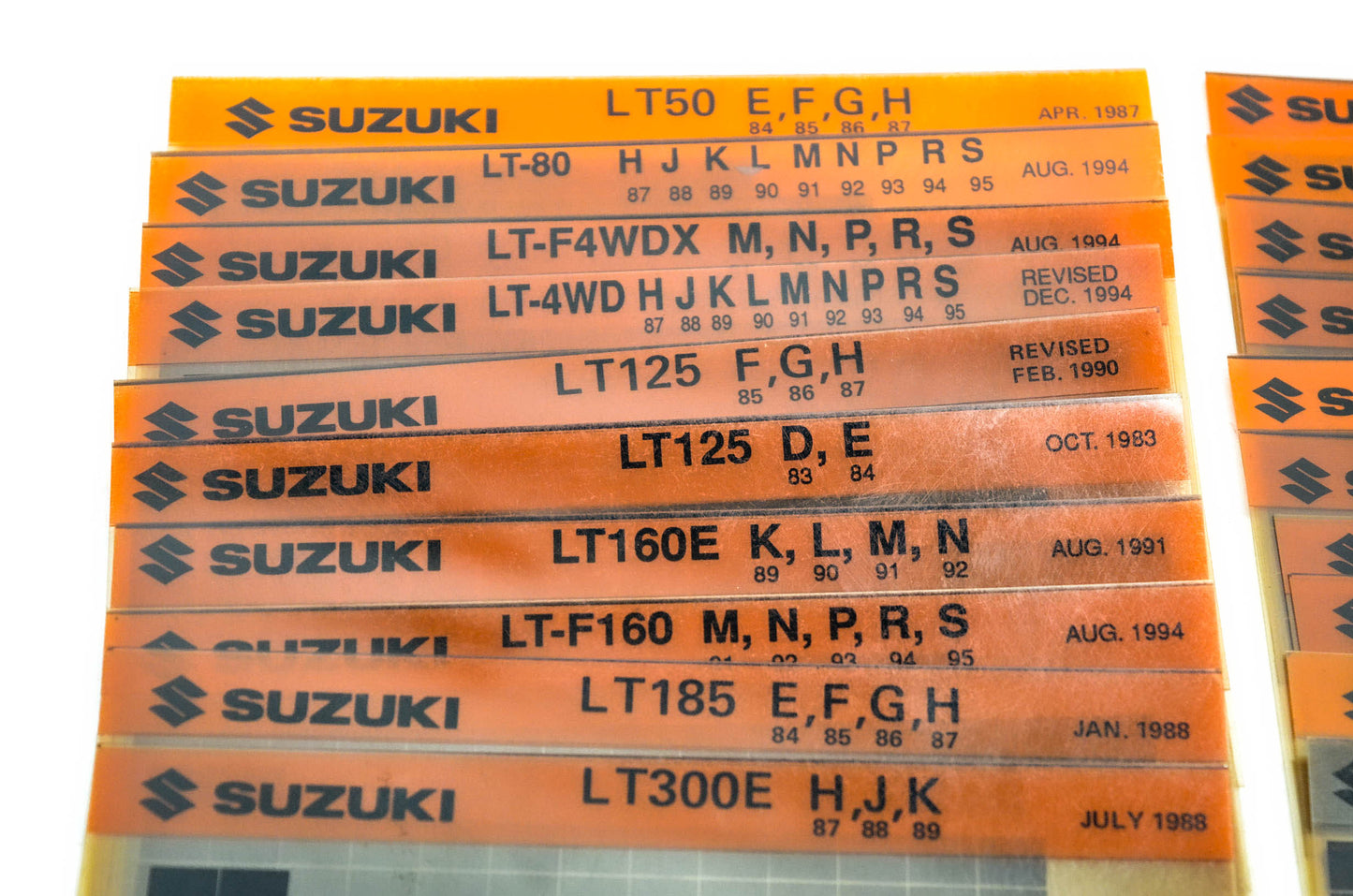 OEM Suzuki Microfiche Lot Of 41