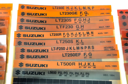 OEM Suzuki Microfiche Lot Of 41
