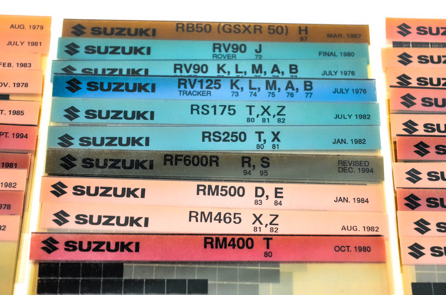 OEM Suzuki Microfiche Lot Of 42