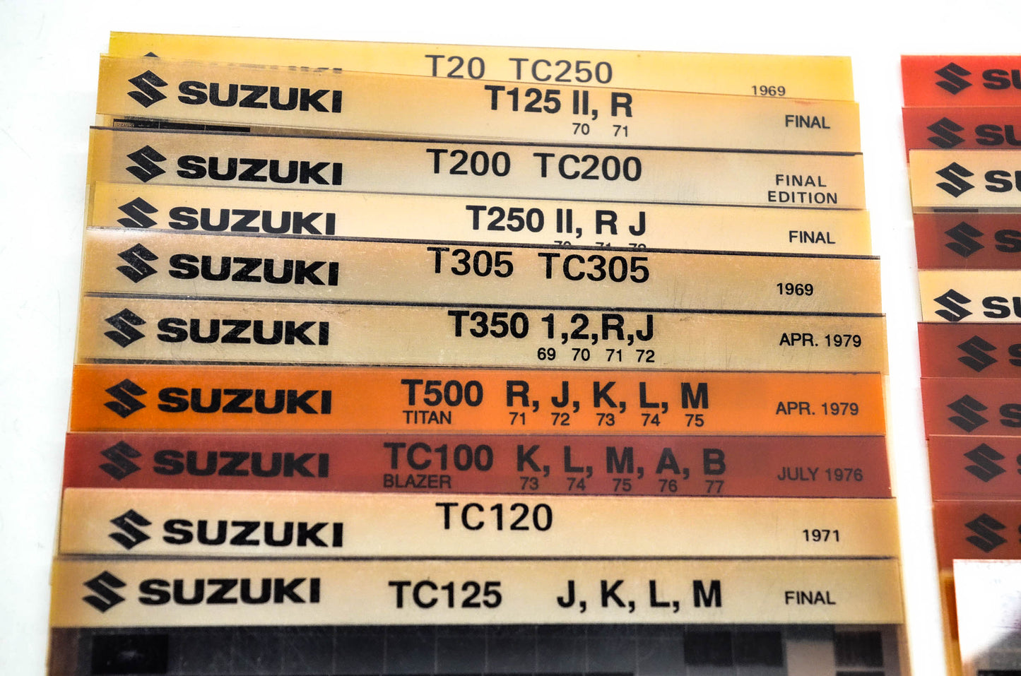 OEM Suzuki Microfiche Lot Of 38