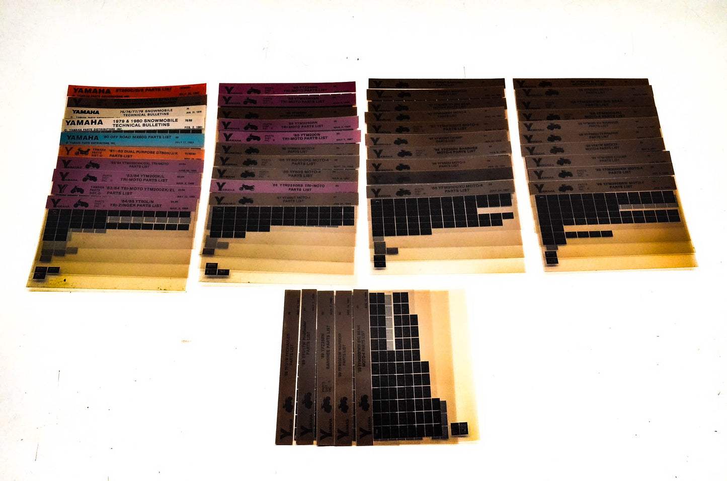OEM Yamaha Microfiche Lot Of 45