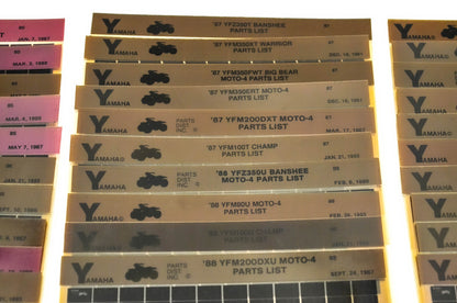 OEM Yamaha Microfiche Lot Of 45