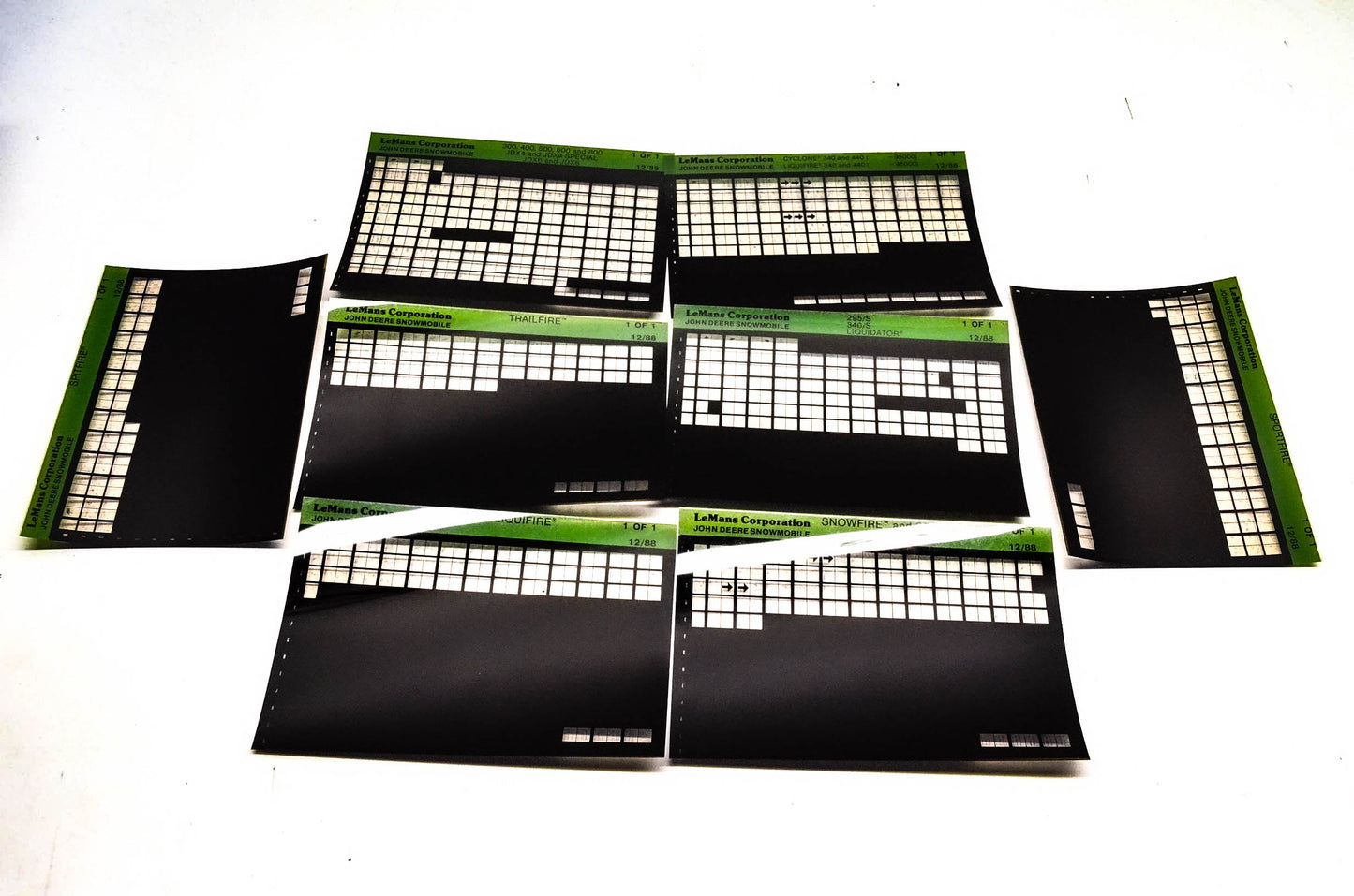 Lemans John Deere Microfiche Lot Of 8