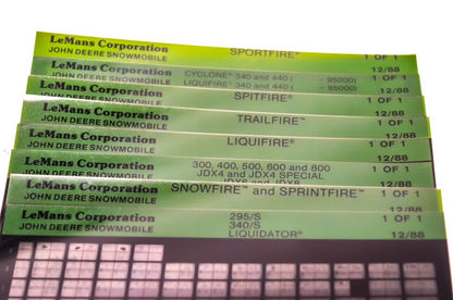 Lemans John Deere Microfiche Lot Of 8