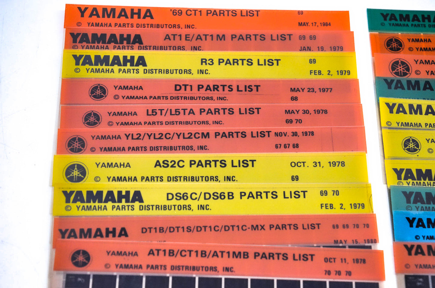 OEM Yamaha 1969-76 Microfiche Lot Of 40