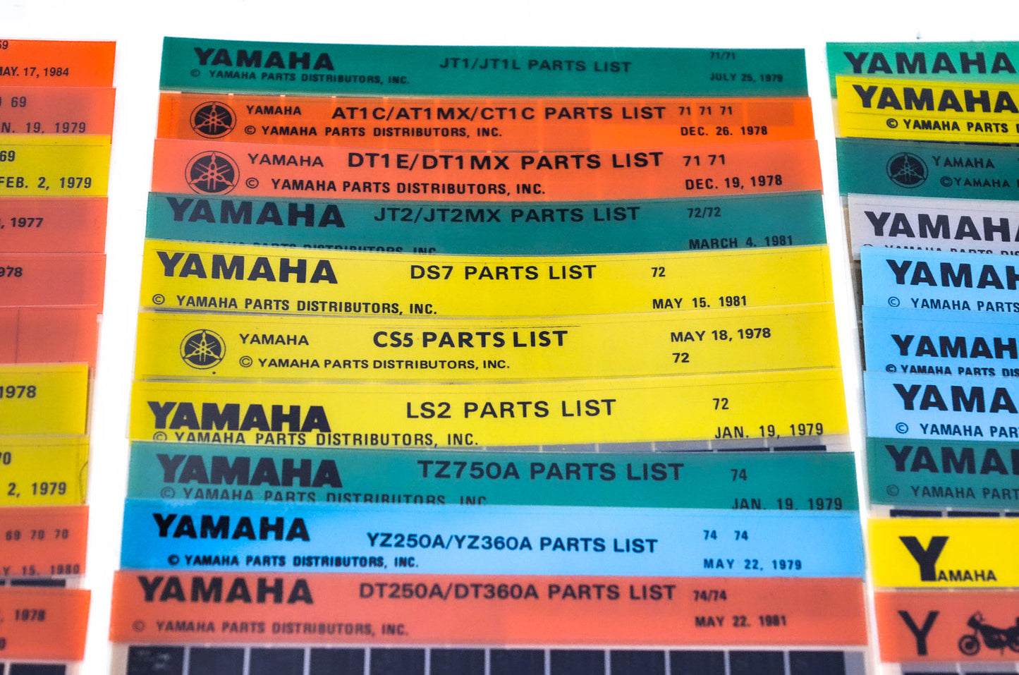 OEM Yamaha 1969-76 Microfiche Lot Of 40