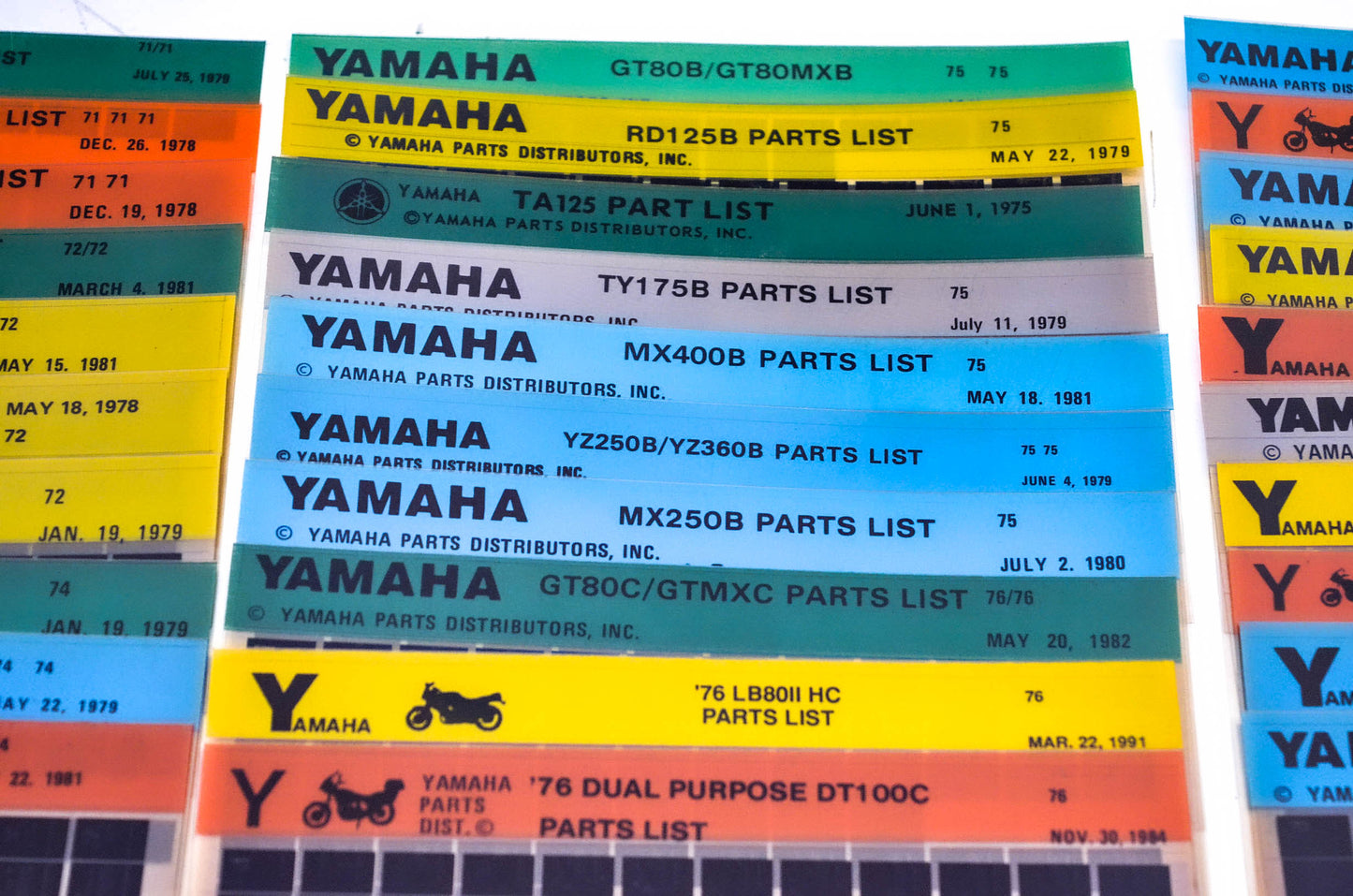 OEM Yamaha 1969-76 Microfiche Lot Of 40