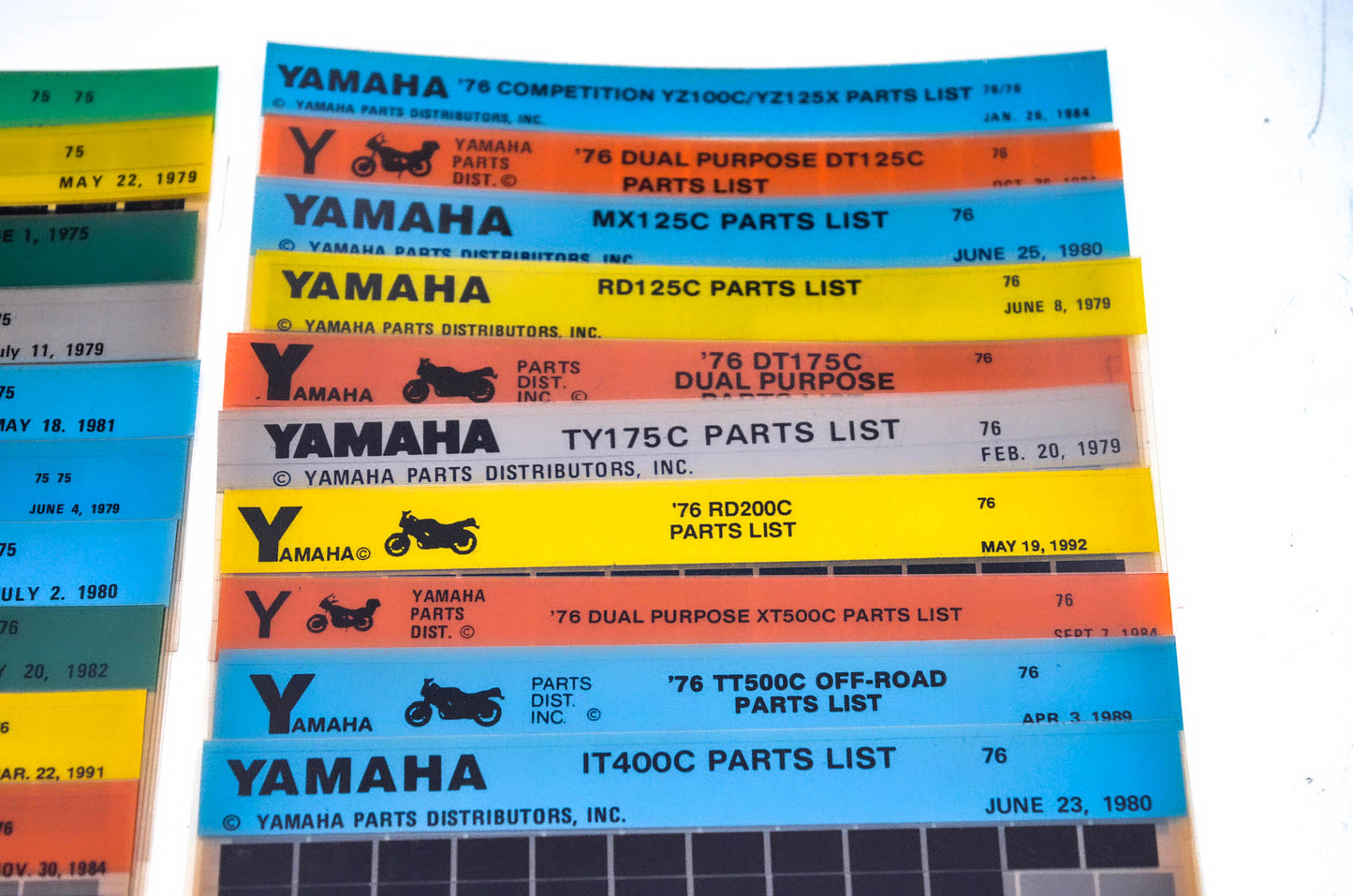 OEM Yamaha 1969-76 Microfiche Lot Of 40