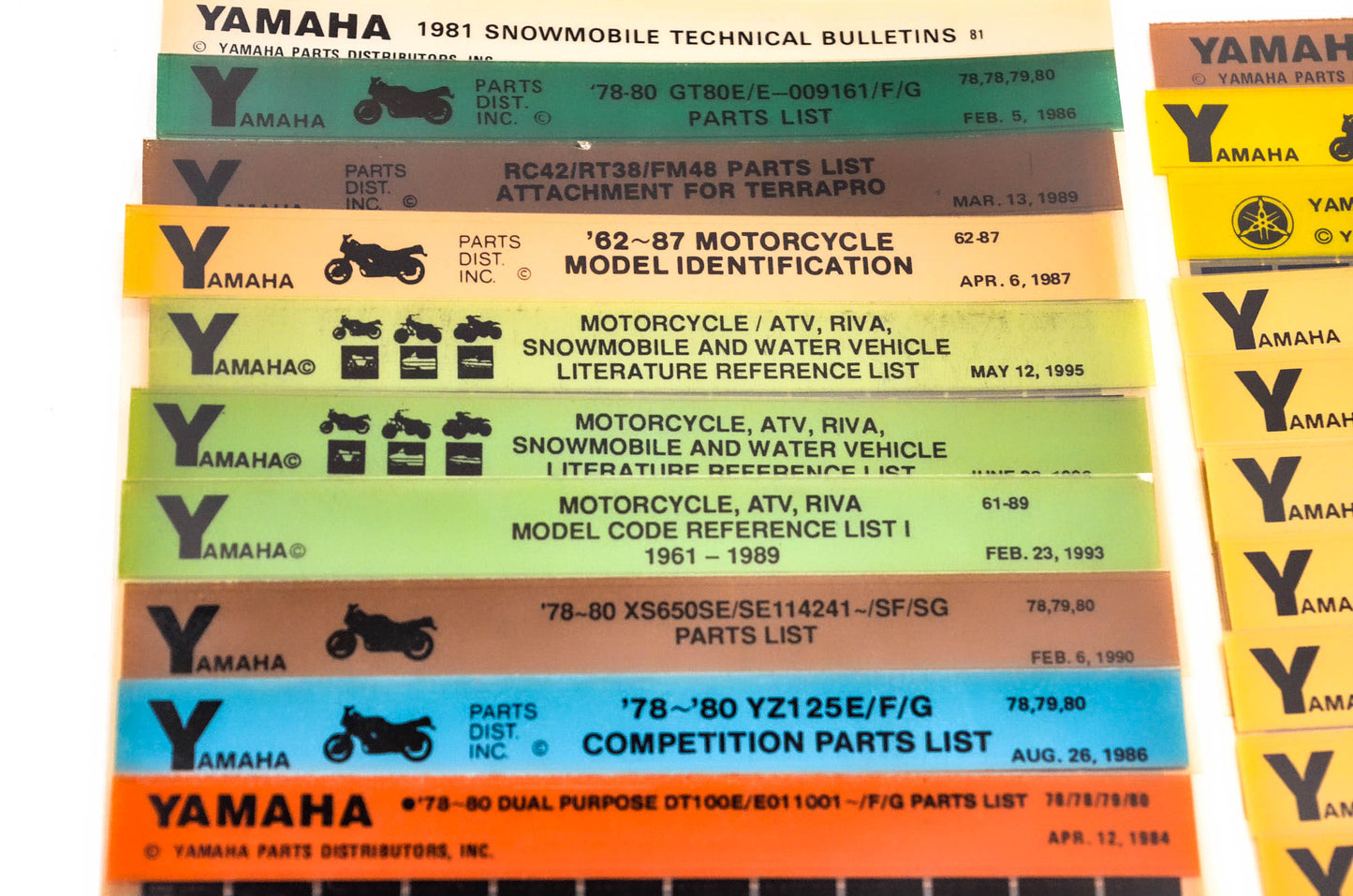 OEM Yamaha Microfiche Lot Of 57