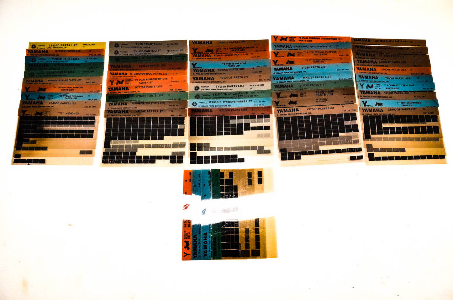 OEM Yamaha 1977-1979 Microfiche Lot Of 54