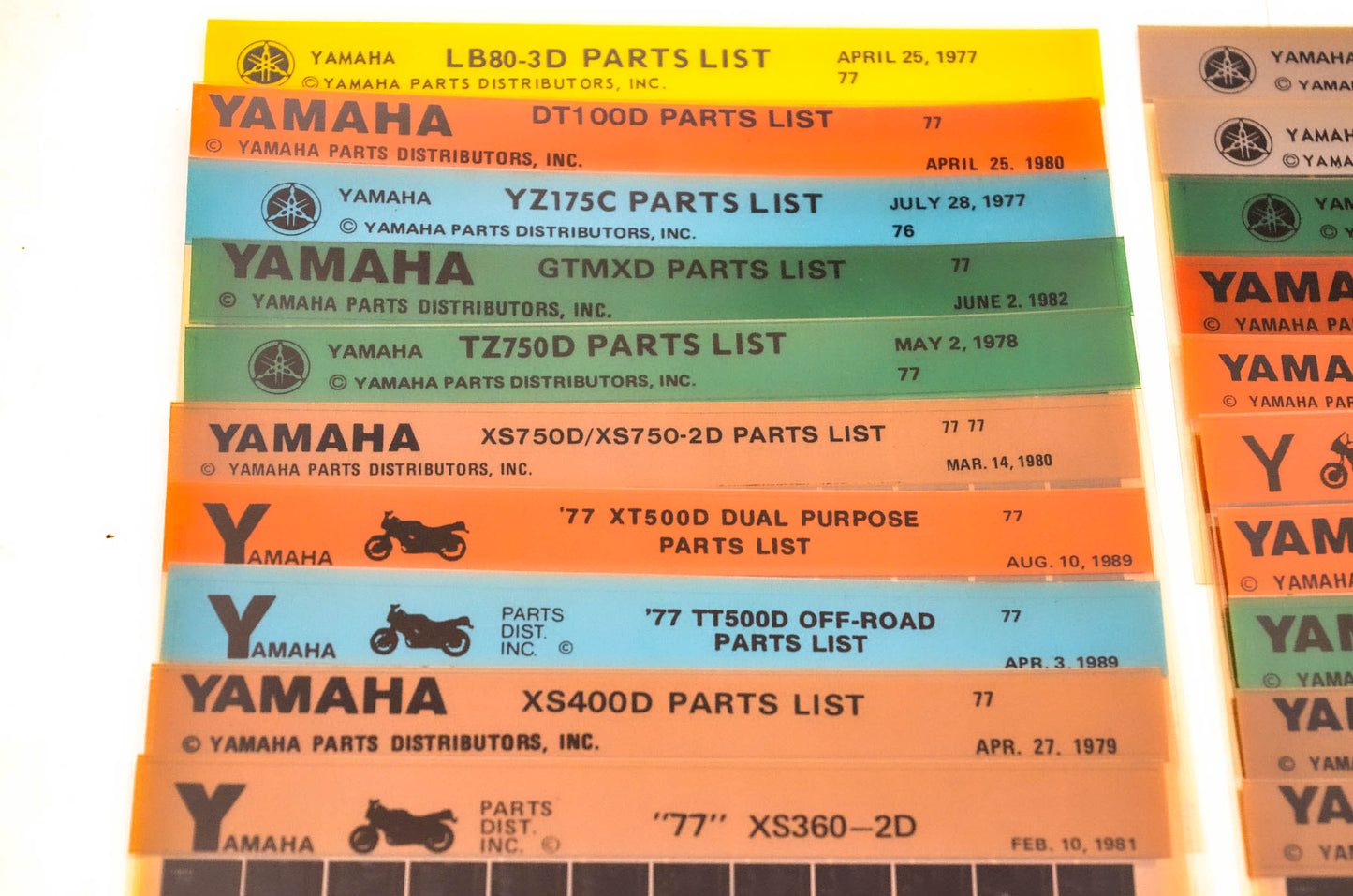OEM Yamaha 1977-1979 Microfiche Lot Of 54