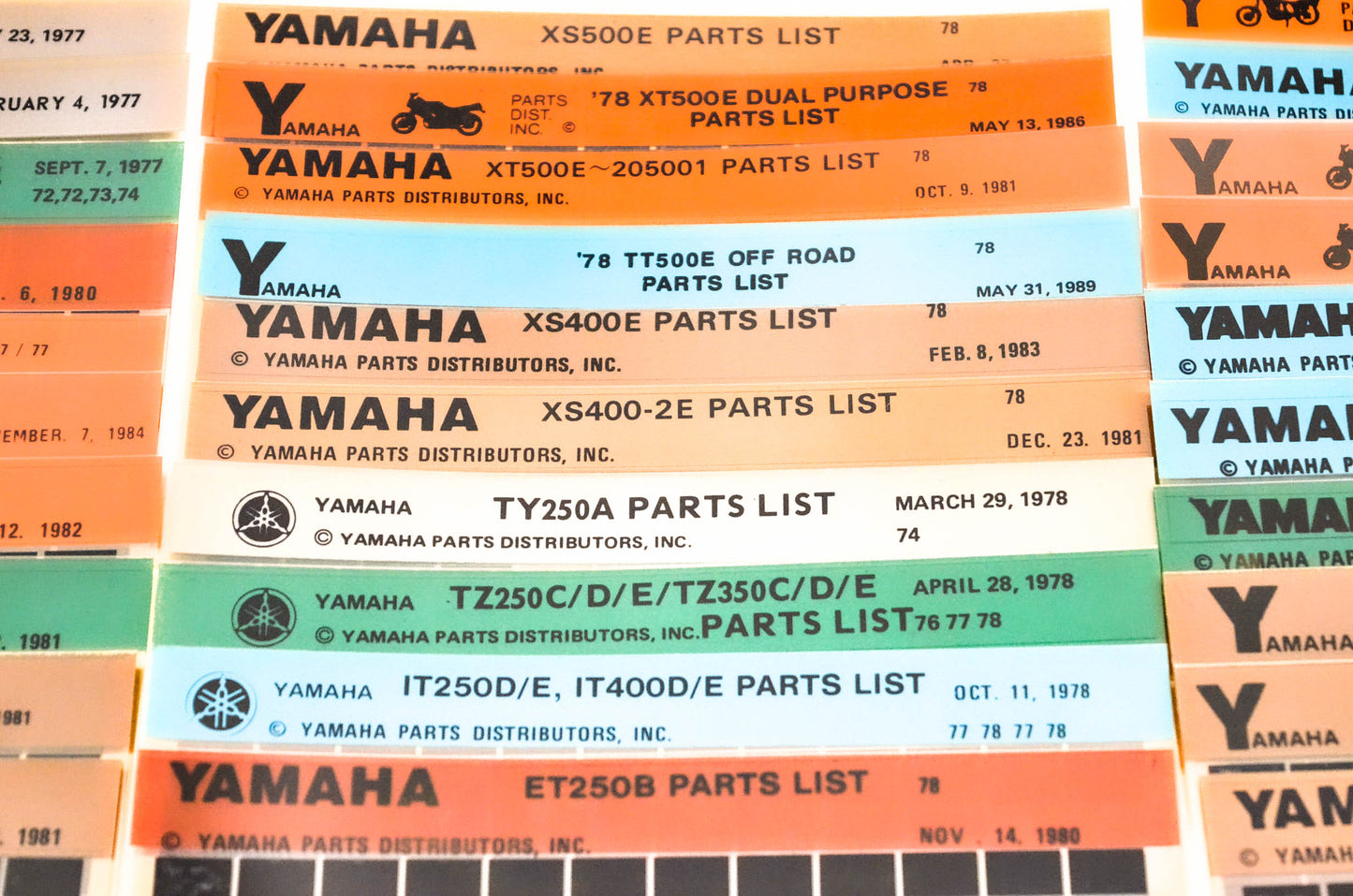 OEM Yamaha 1977-1979 Microfiche Lot Of 54