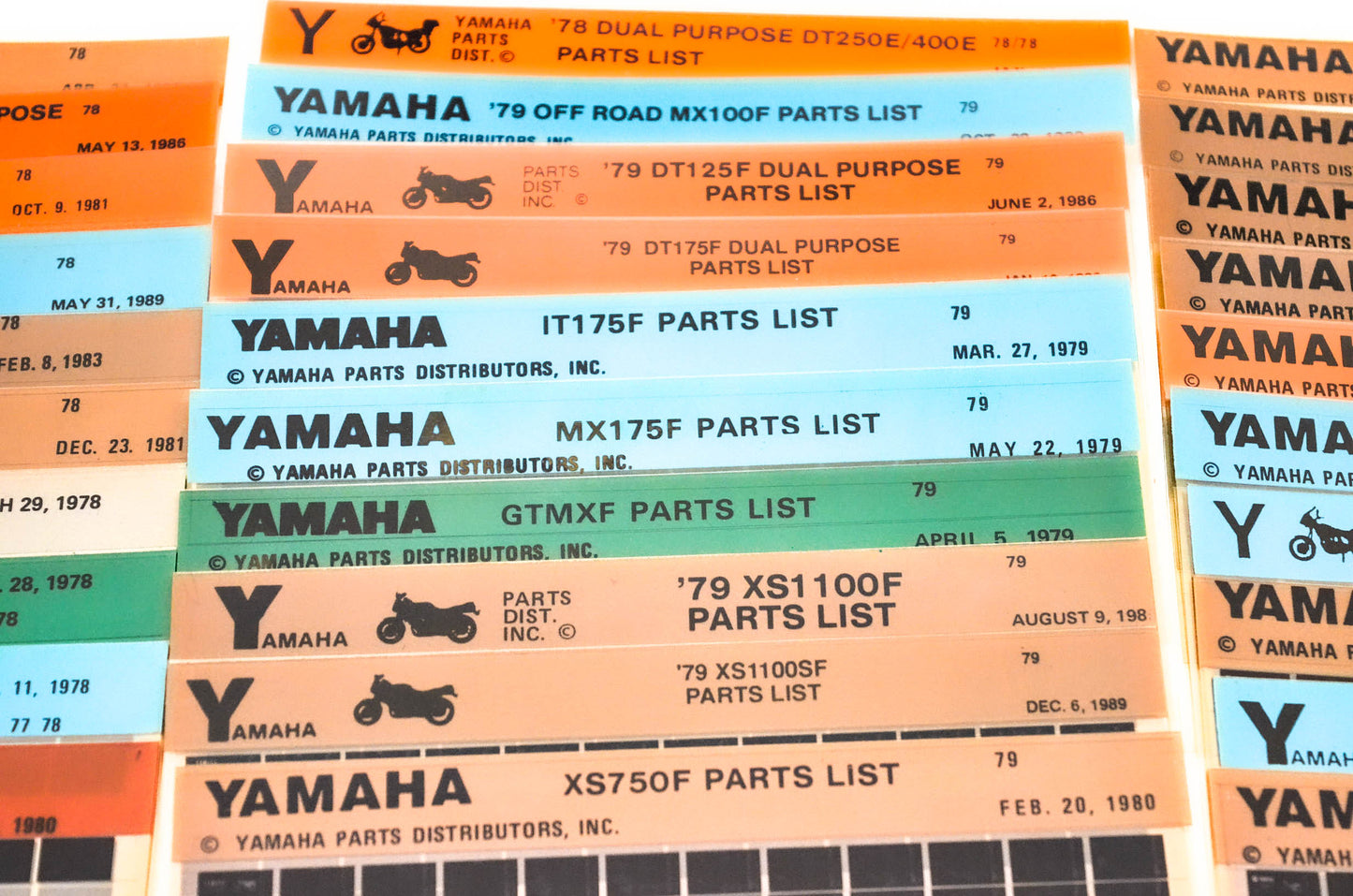 OEM Yamaha 1977-1979 Microfiche Lot Of 54