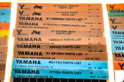 OEM Yamaha 1980-1981 Microfiche Lot Of 75