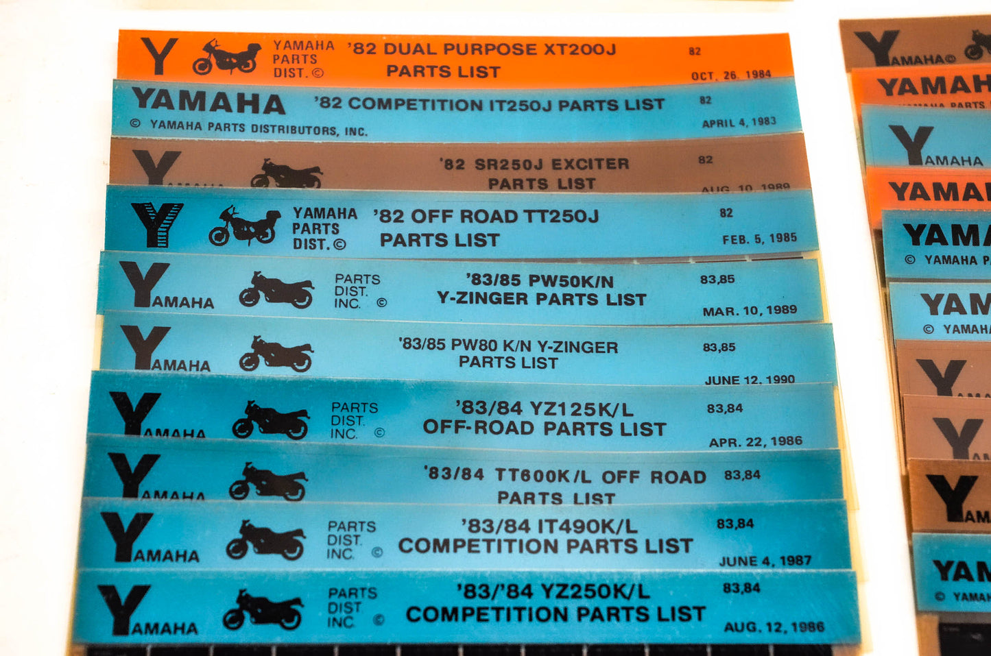 OEM Yamaha 1982-1983 Microfiche Lot Of 67