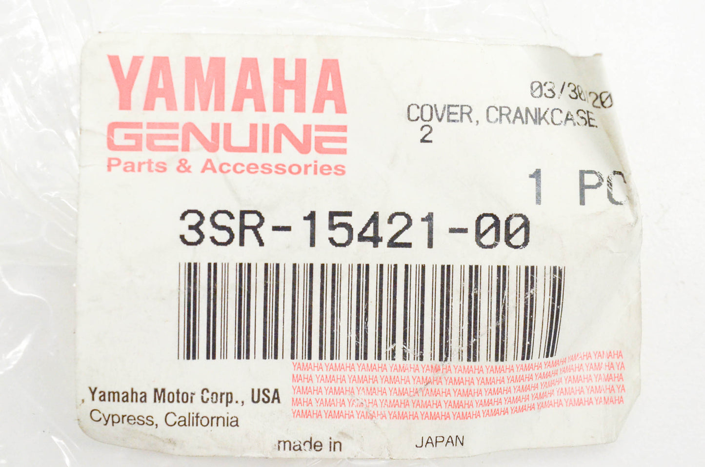 New OEM Yamaha 3SR-15421-00-00 Crankcase Cover NOS