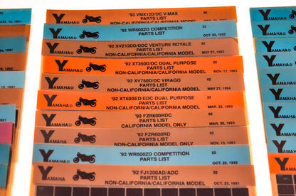 OEM Yamaha 1992-1993 Microfiche Lot Of 51