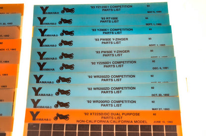OEM Yamaha 1992-1993 Microfiche Lot Of 51
