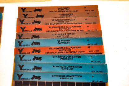 OEM Yamaha 1992-1993 Microfiche Lot Of 51