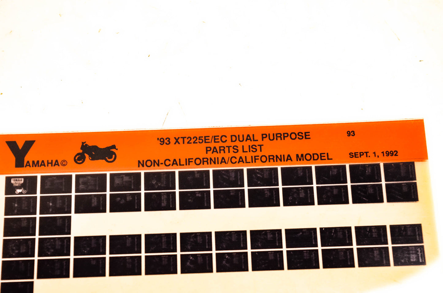 OEM Yamaha 1992-1993 Microfiche Lot Of 51