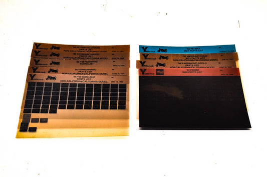 OEM Yamaha 1996-1999 Microfiche Lot Of 9