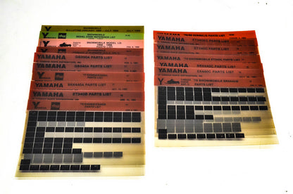 OEM Yamaha Snowmobile 1977-1979 Microfiche Lot Of 17