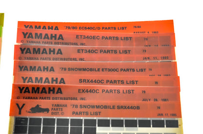 OEM Yamaha Snowmobile 1977-1979 Microfiche Lot Of 17