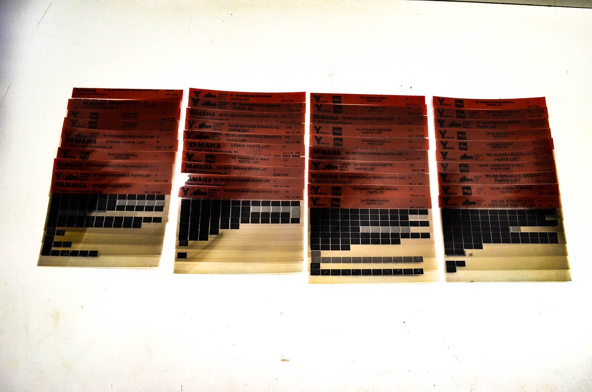OEM Yamaha Snowmobile 1980-1985 Microfiche Lot Of 40