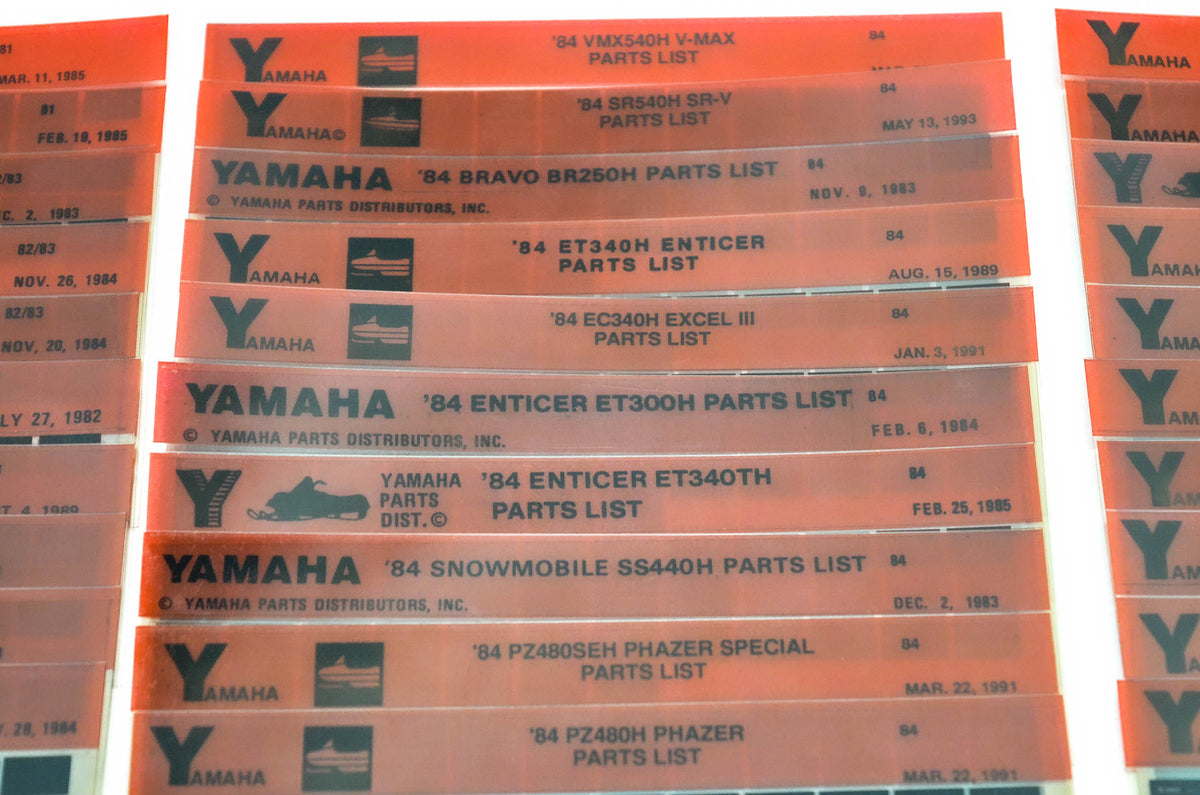 OEM Yamaha Snowmobile 1980-1985 Microfiche Lot Of 40