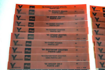 OEM Yamaha Snowmobile 1990-1993 Microfiche Lot Of 47
