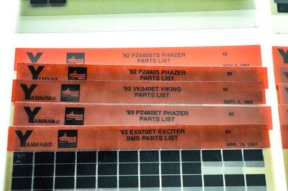 OEM Yamaha Snowmobile 1990-1993 Microfiche Lot Of 47