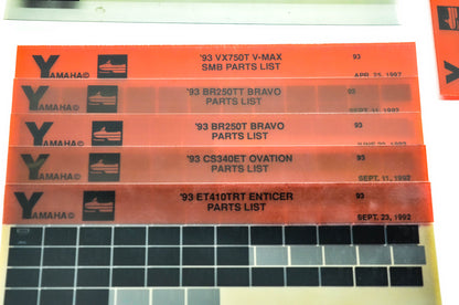 OEM Yamaha Snowmobile 1990-1993 Microfiche Lot Of 47