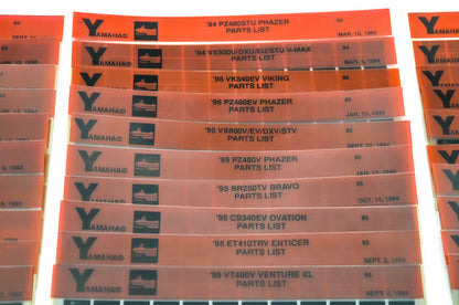 OEM Yamaha Snowmobile 1994-1996 Microfiche Lot Of 43
