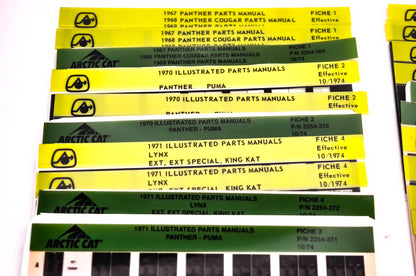 OEM Arctic Cat 1967-1976 Microfiche Lot Of 49