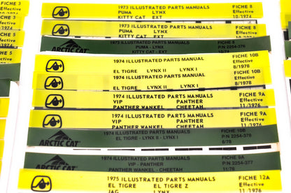 OEM Arctic Cat 1967-1976 Microfiche Lot Of 49