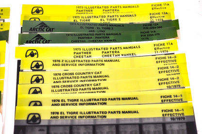 OEM Arctic Cat 1967-1976 Microfiche Lot Of 49