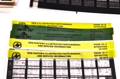 OEM Arctic Cat 1967-1976 Microfiche Lot Of 49