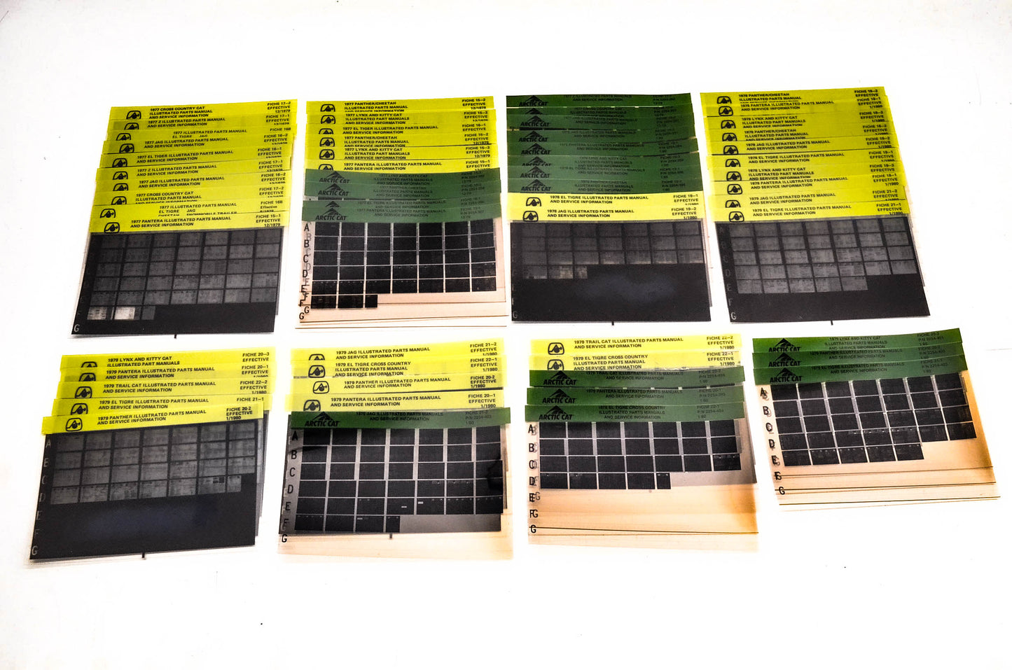 OEM Arctic Cat 1977-1979 Microfiche Lot Of 58