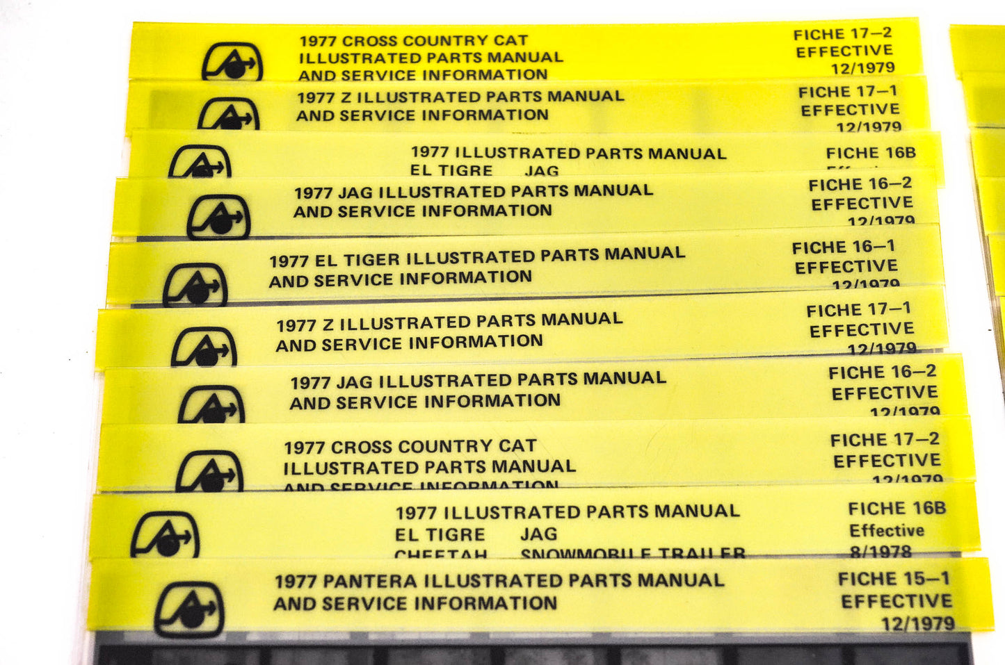 OEM Arctic Cat 1977-1979 Microfiche Lot Of 58