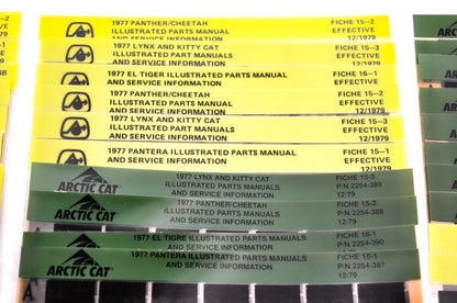 OEM Arctic Cat 1977-1979 Microfiche Lot Of 58