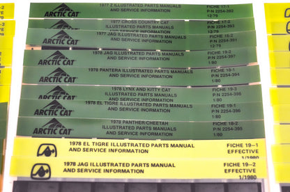 OEM Arctic Cat 1977-1979 Microfiche Lot Of 58